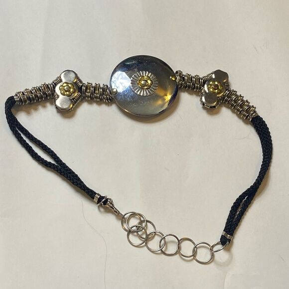 VTG,Concho 1980s Metal And Rope Armor Shield Waste Tone Silver & Gold Belt Women main image 8